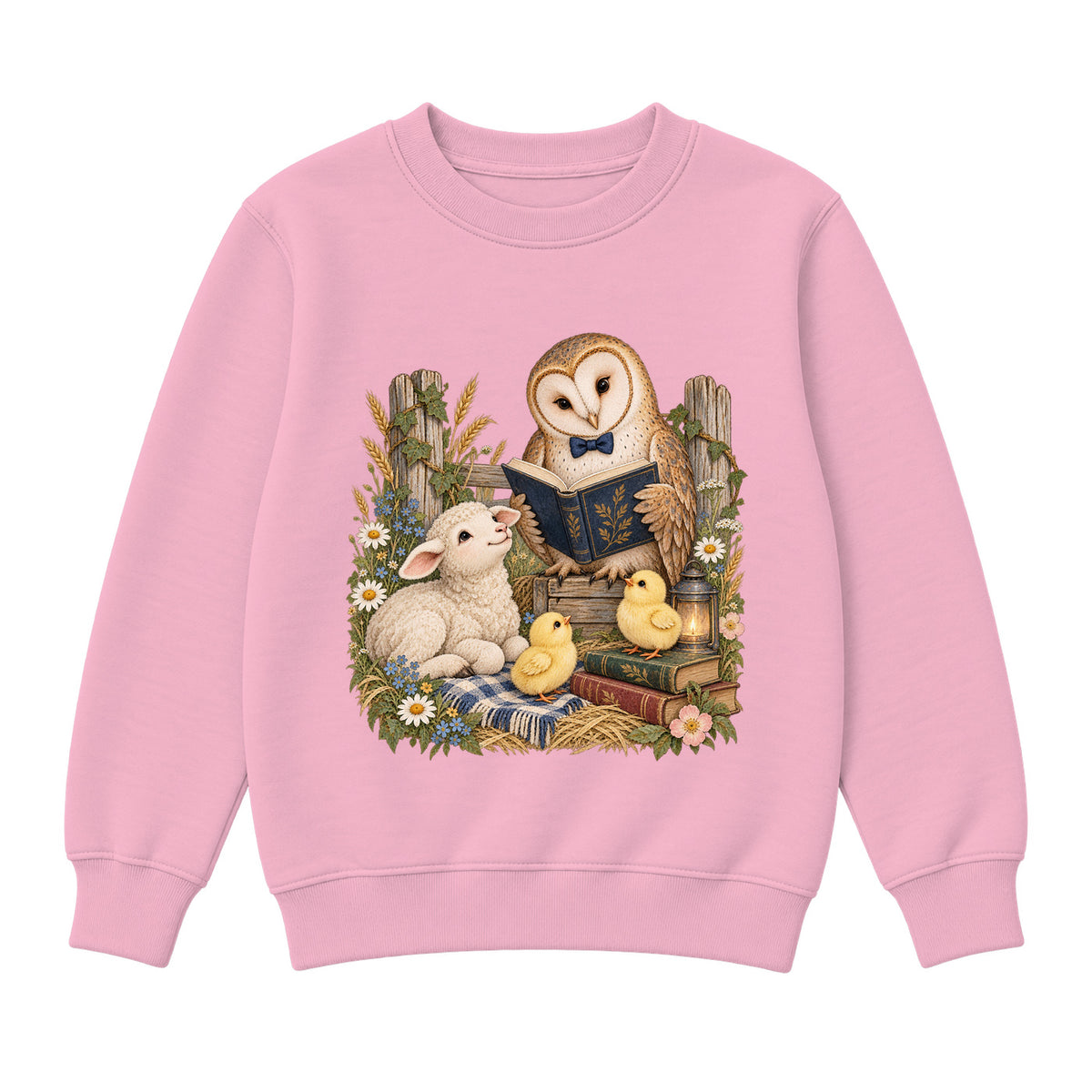 Storybook — Barnyard Book Club — Premium Youth Sweatshirt / Pink