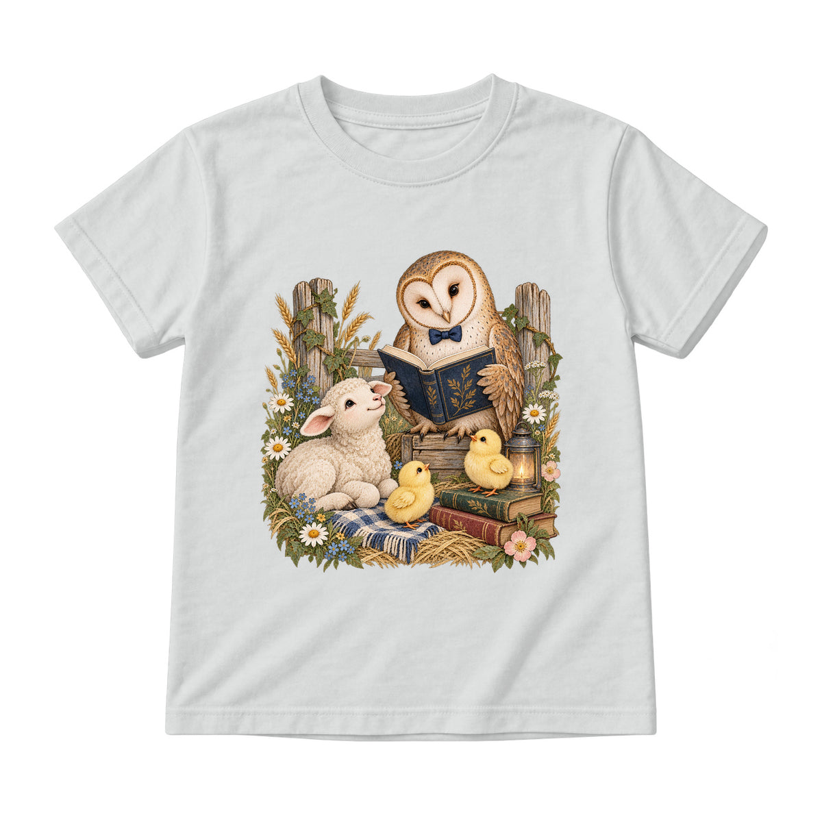 Storybook — Barnyard Book Club — Youth T-Shirt / Ash