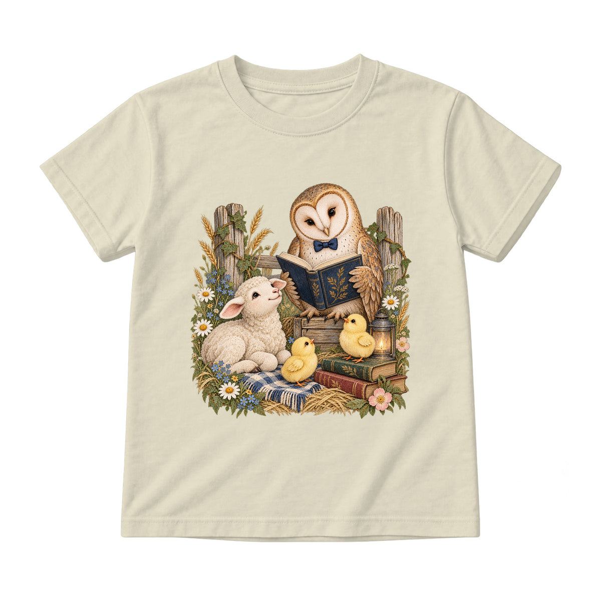 Storybook — Barnyard Book Club — Youth T-Shirt / Natural
