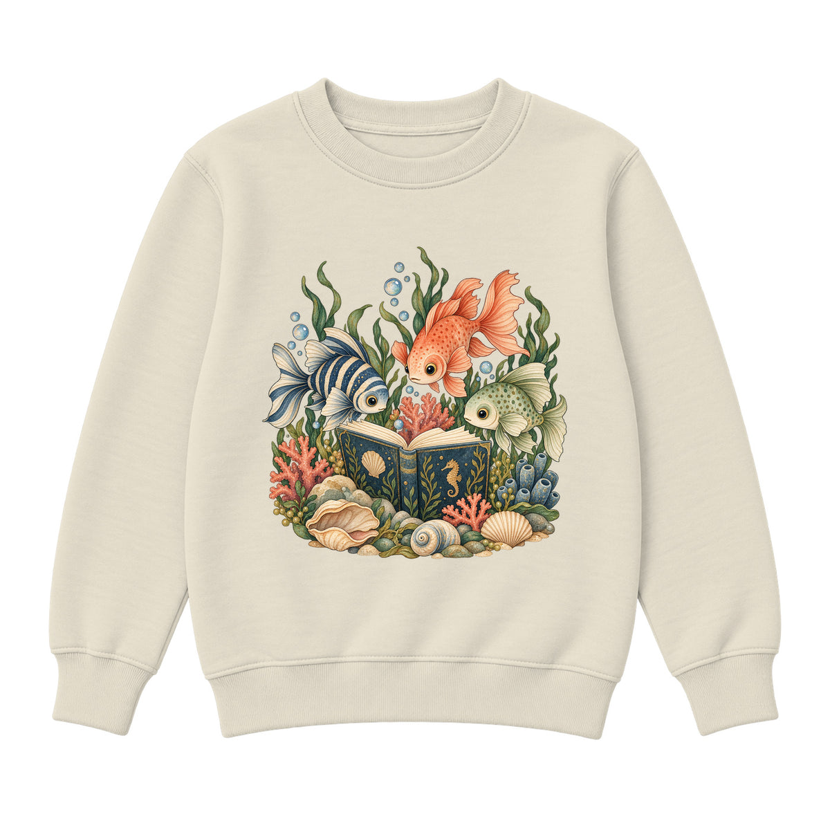 Storybook — Undersea Book Club — Premium Youth Sweatshirt / Natural Heather