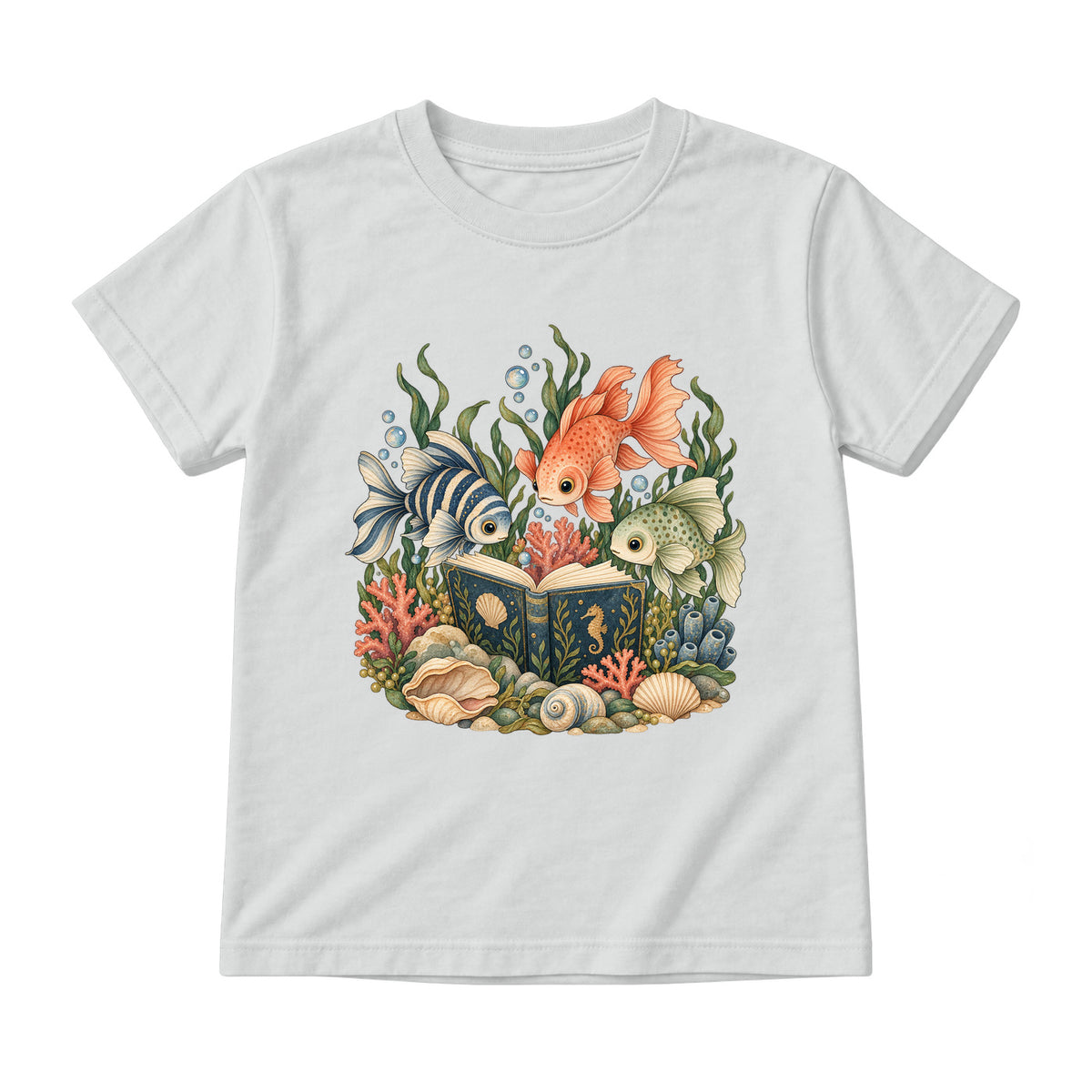Storybook — Undersea Book Club — Youth T-Shirt / Ash