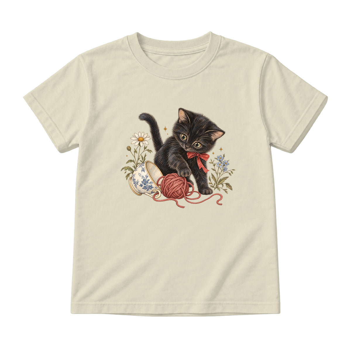 Storybook — Curious Kitten — Youth T-Shirt / Natural