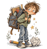 Storybook — Notebook School Days original print artwork