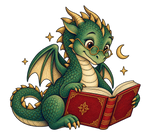 Storybook — Library Dragon original print artwork