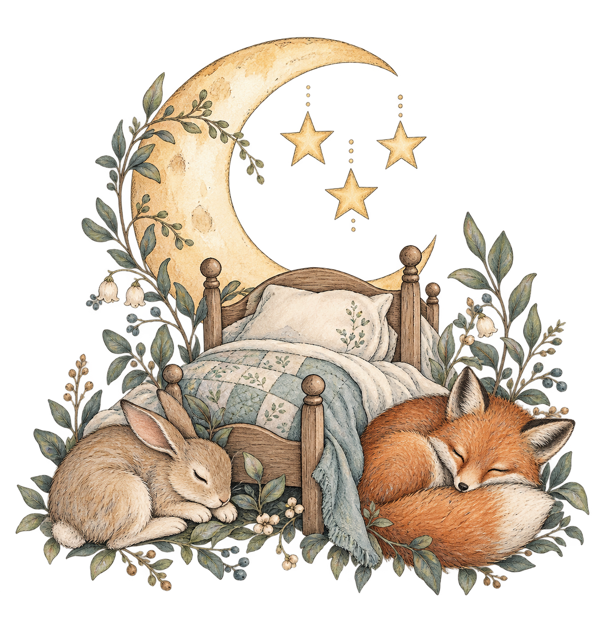 Storybook — Bedtime Woodland original print artwork