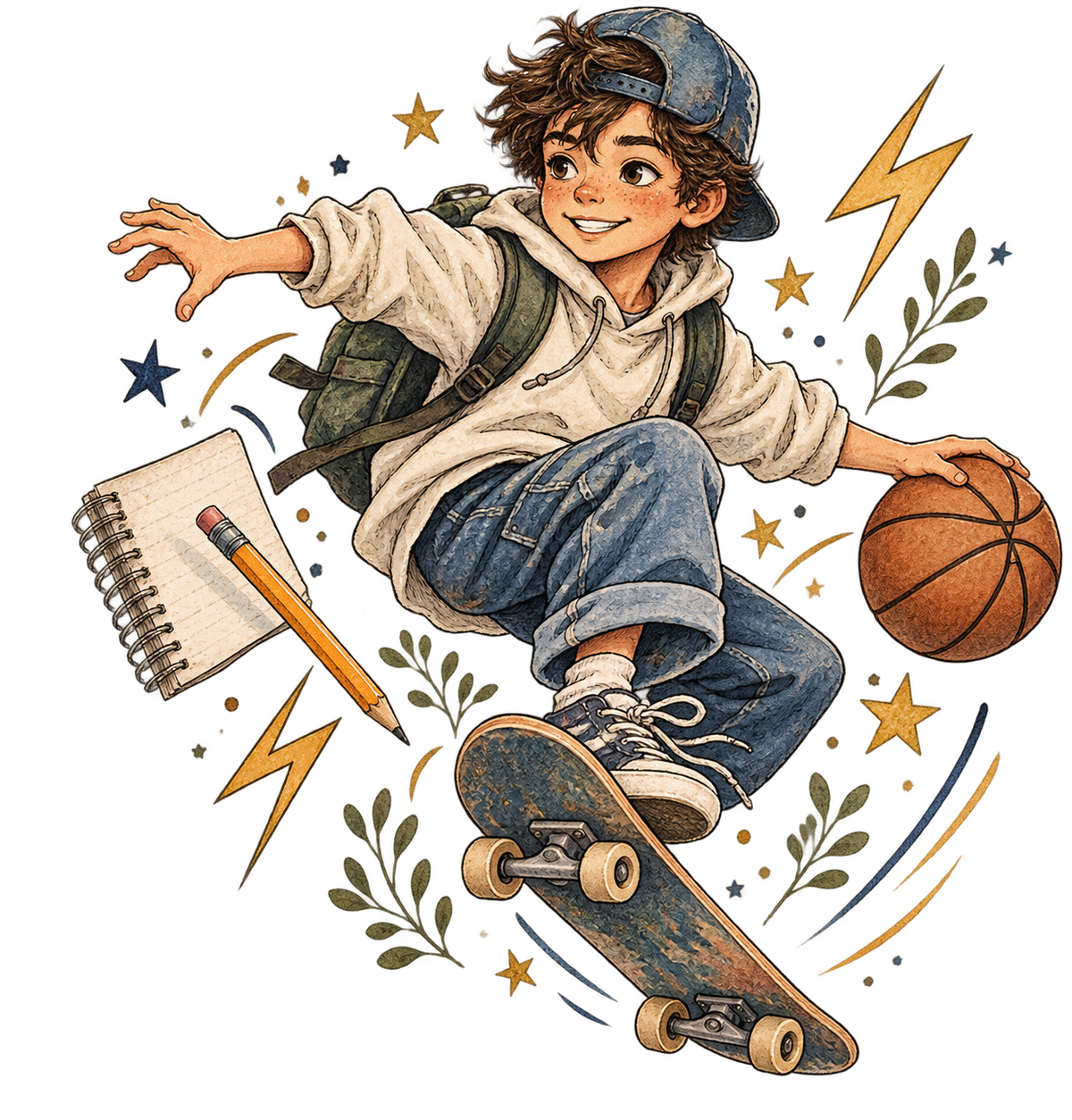 Storybook — School Comic Adventure original print artwork