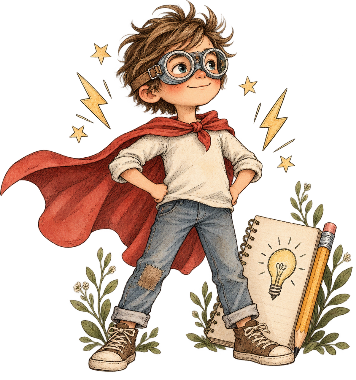 Storybook — Kid Superhero original print artwork