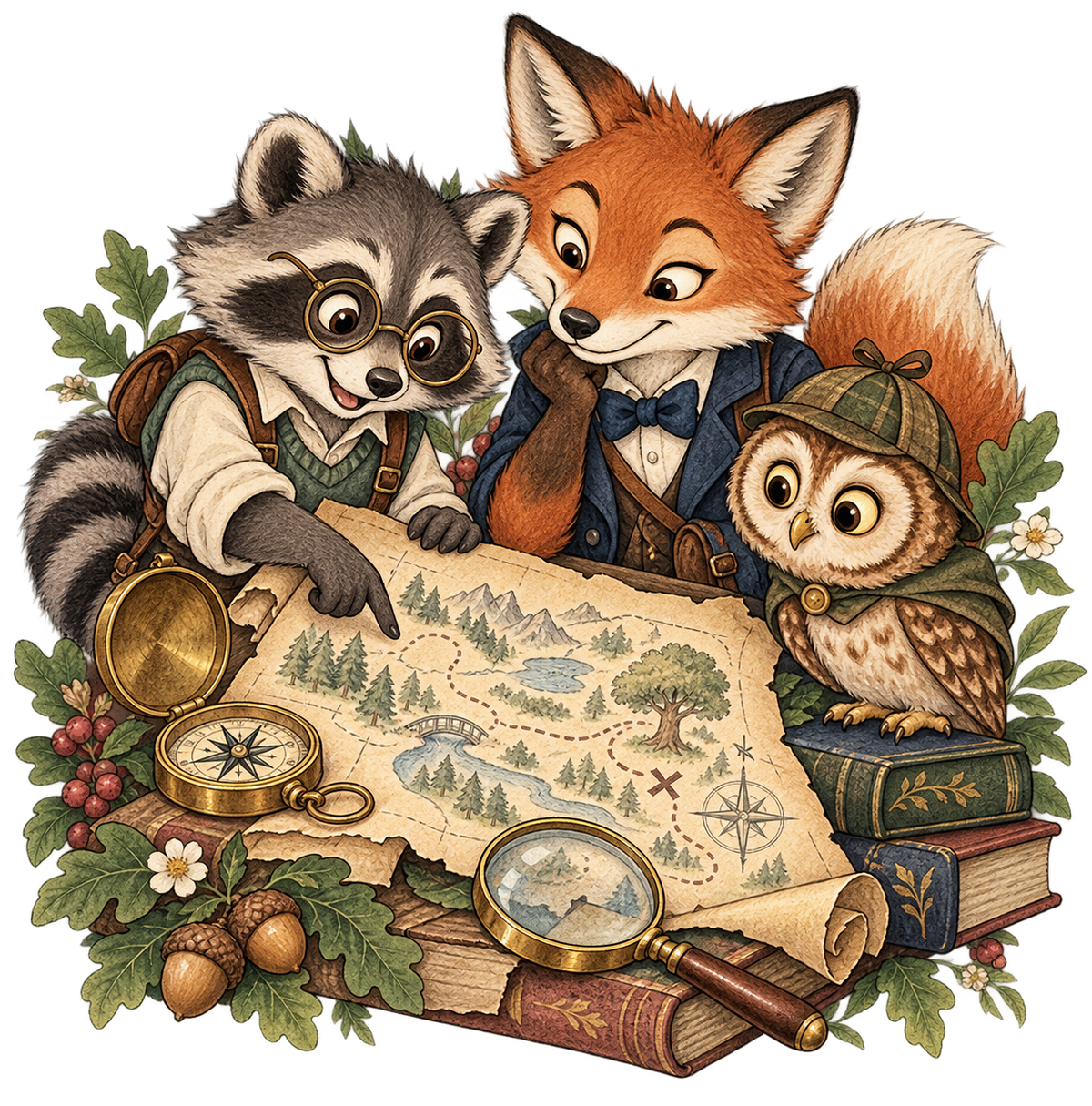 Storybook — Woodland Mystery Club original print artwork