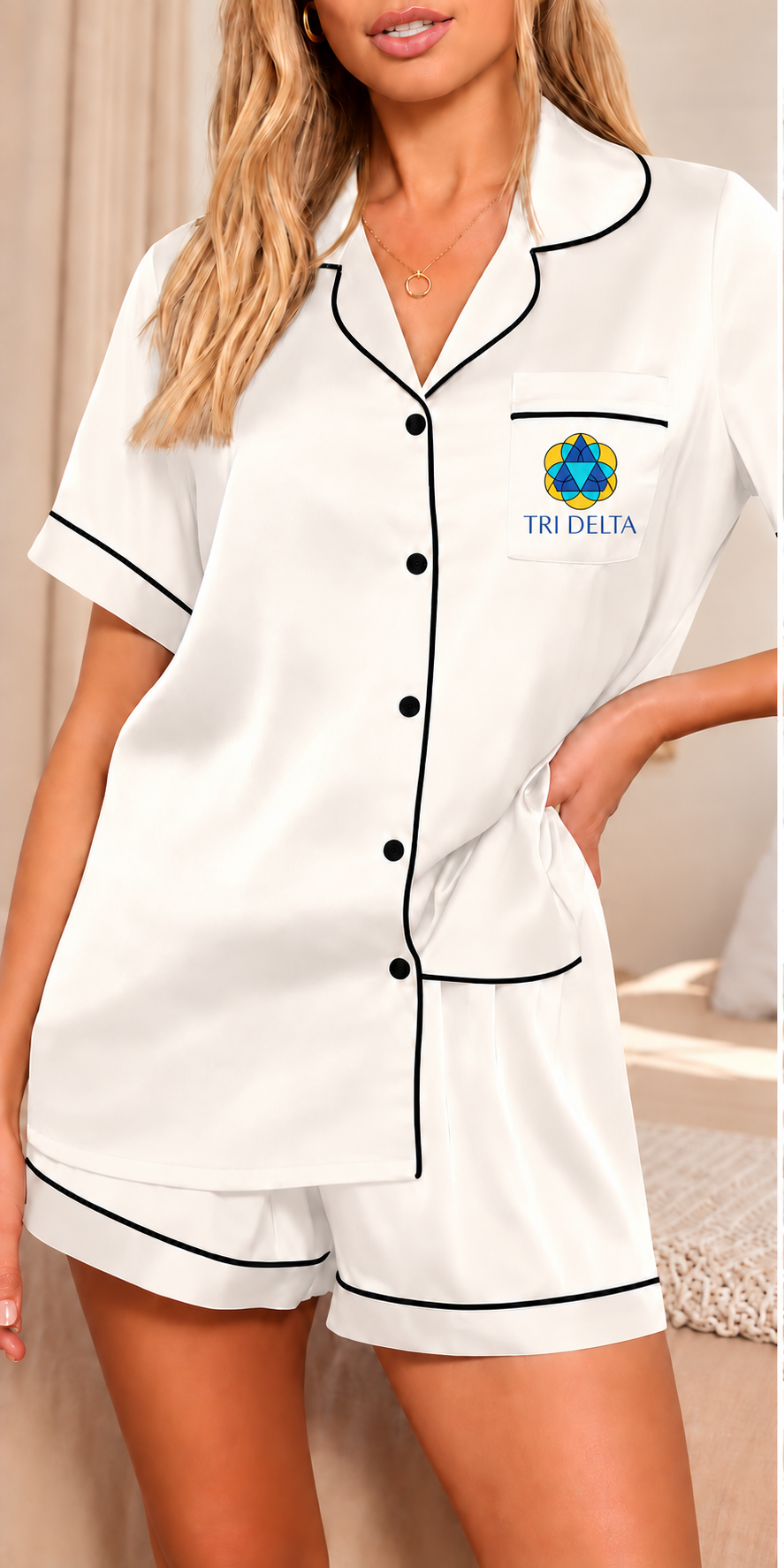 Tri Delta Satin Pajama Set