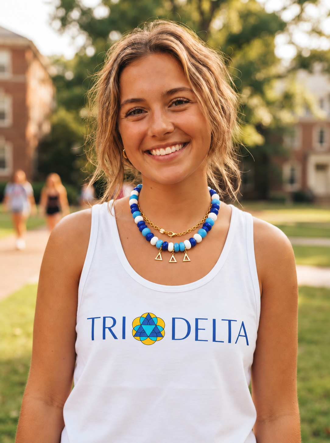 Tri Delta Sugarocks Necklace with ΔΔΔ Charms