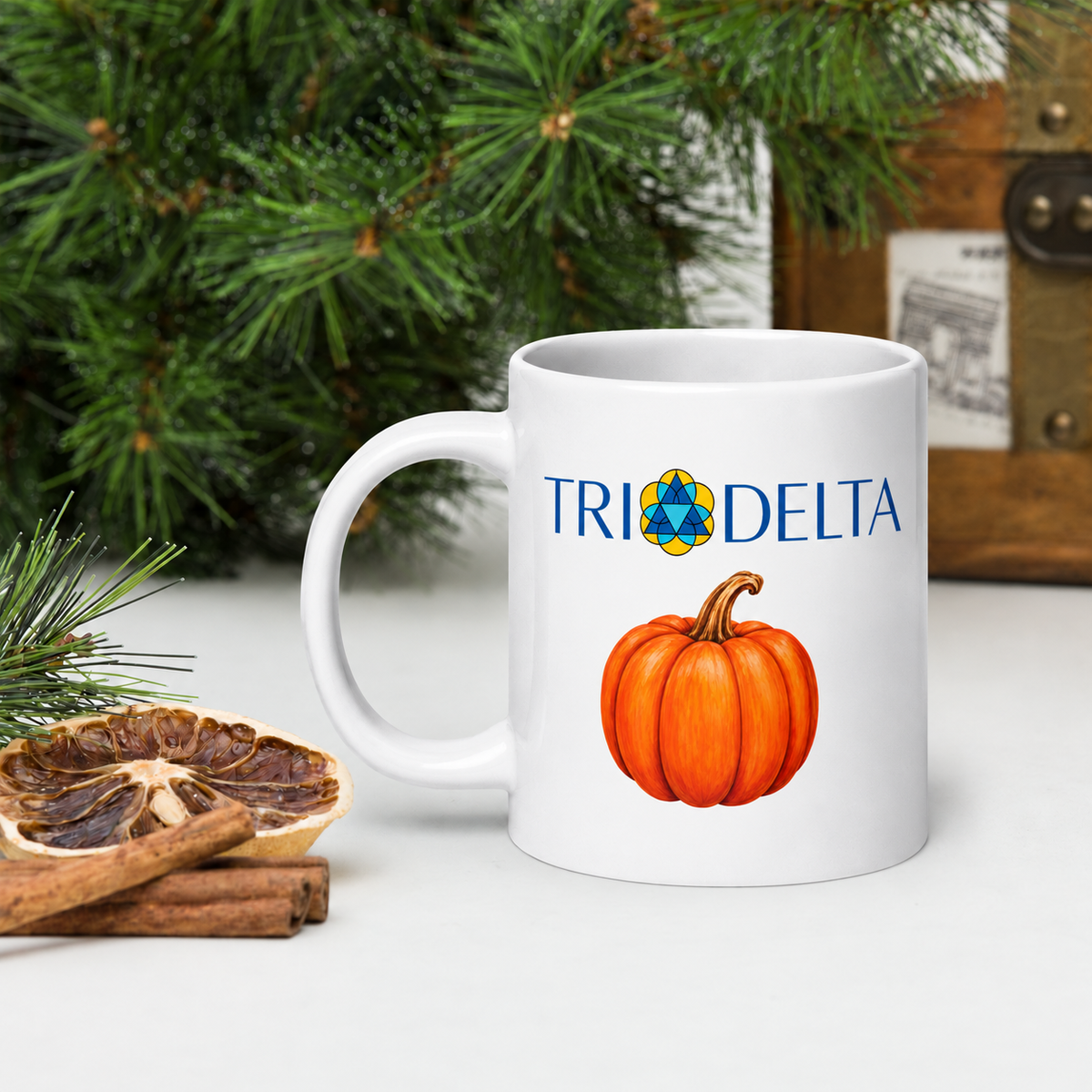 Tri Delta Holiday glossy mug