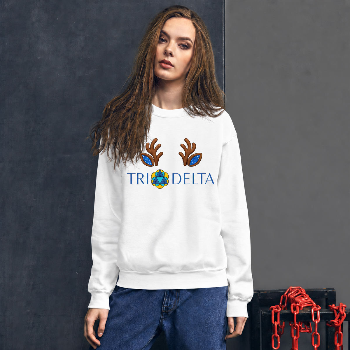 Tri Delta Reindeer Sweatshirt