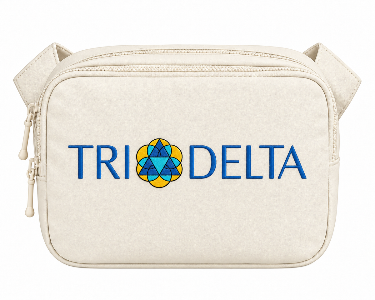 Tri Delta Dual Compartment Cross Body