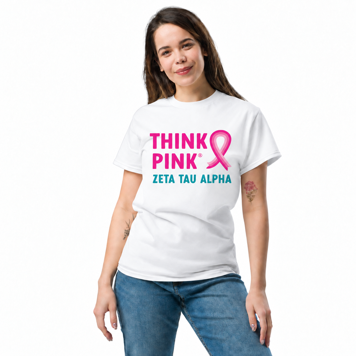 Zeta Tau Alpha Think Pink Classic Tee
