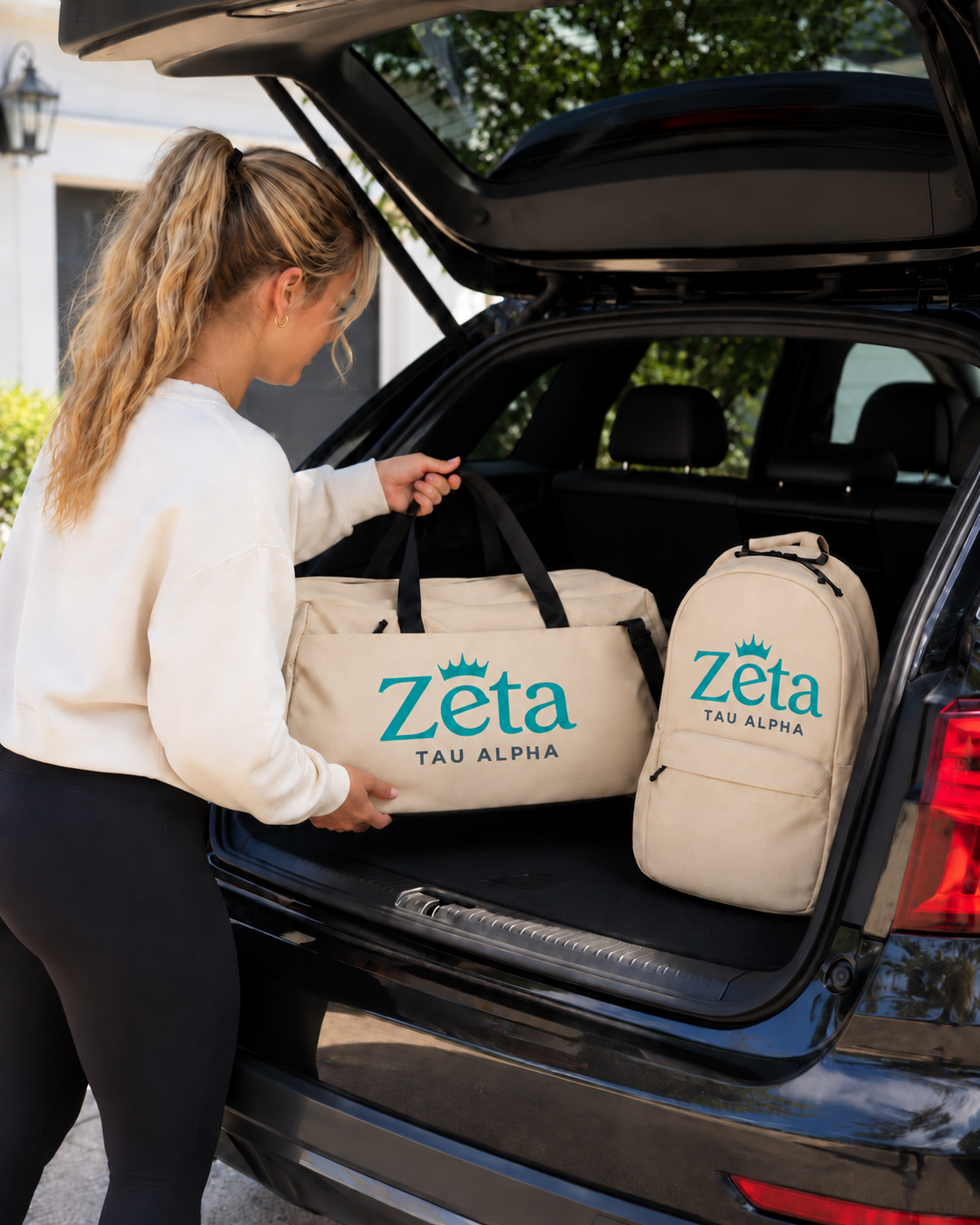 Zeta Tau Alpha "Weekender" Gym/Travel Backpack and Duffel Bag