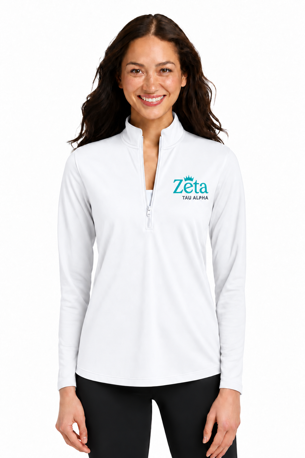 Zeta Tau Alpha Eddie Bauer Fleece Quarter Zip