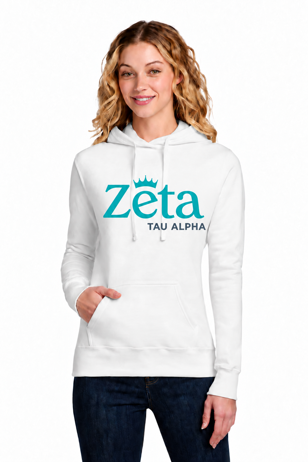 Zeta Tau Alpha Unisex Hooded Drawstring Sweatshirt with Pockets